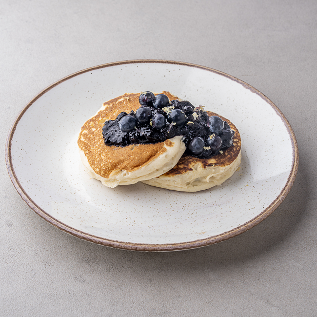 Lemon Blueberry  Pancake with Vanilla crème fresh
